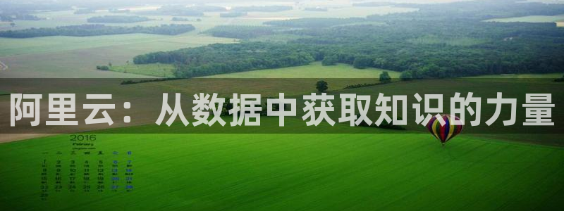 彩神招商：阿里云：从数据中获取知识的力量